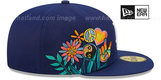Los Angeles Dodgers Groovy Fitted Hat New Era LA Los Angeles Dodgers 59FIFTY Groovy 7X World  main image 2