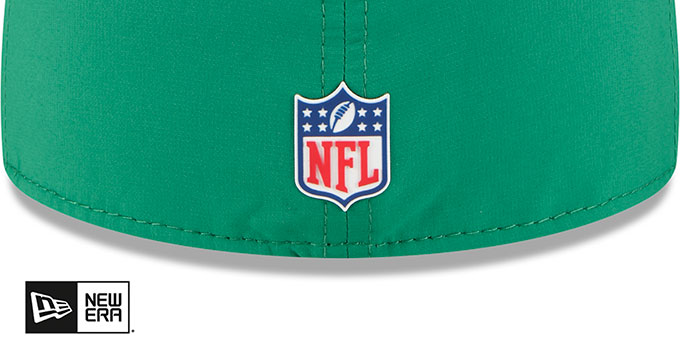 New Era Cappello Uomo 59FIFTY - Philadelphia Eagles 2025 Sideline Throwback, Verde Kelly, Aderente, Con Toppa In Silicone