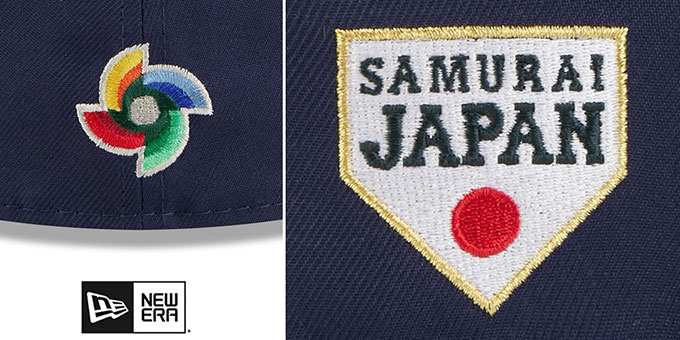 Japan WBC SAMURAI COUNTRY CONNECT Navy Fitted Hat by New Era