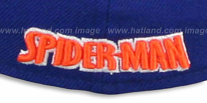 New Era New York Knicks Marvel Hero 9Fifty Snapback Hat - Royal Blue & Orange Flat Bill Cap