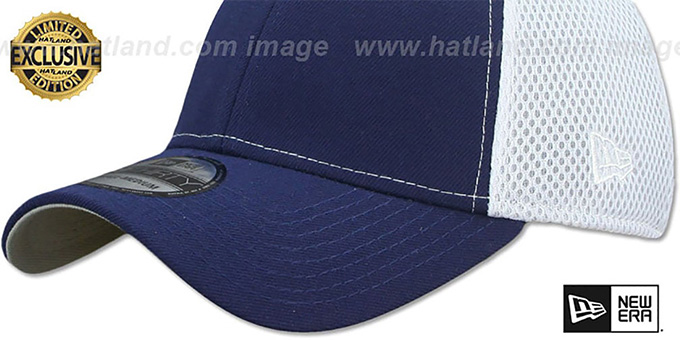 New Era NEO-MESH 39THIRTY-BLANK Navy-White Flex Fitted Hat