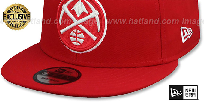 Denver Nuggets TEAM-BASIC SNAPBACK Red-White Hat by New Era