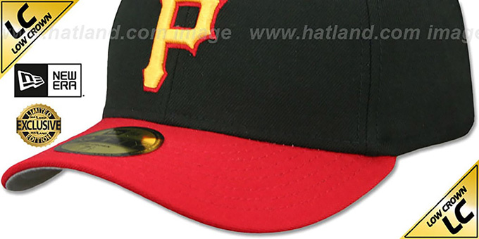 pirates fitted hat red brim