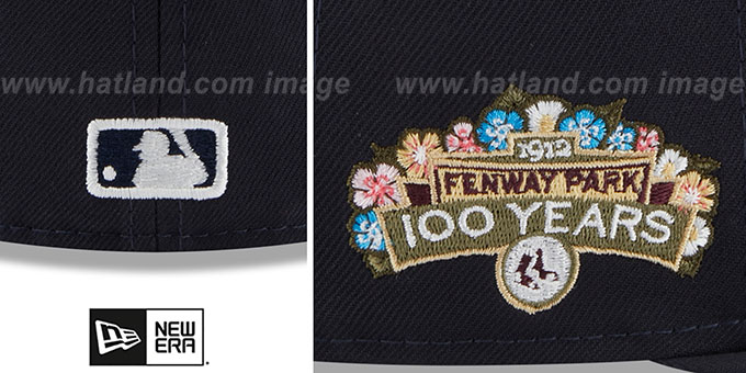 Boston Red Sox BOTANICAL SIDE-PATCH Navy Fitted Hat