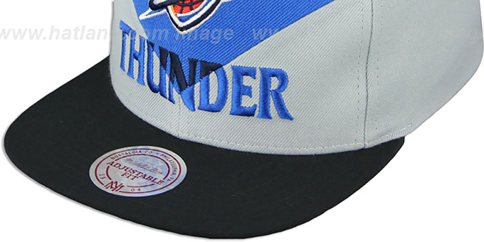 Mitchell & Ness South Beach Snapback Hat - Adjustable Cap In Grey, Turquoise & Pink | Officially Licensed - View #6