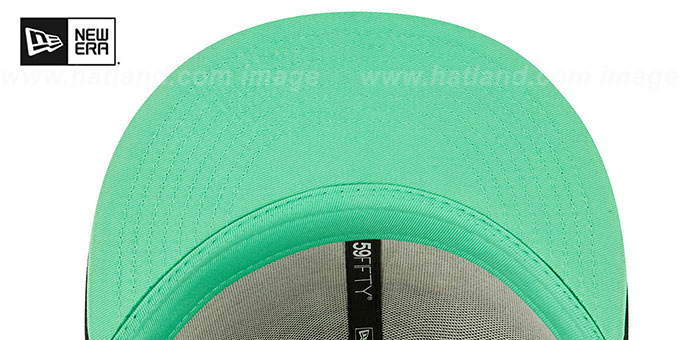 Oakland Athletics 1974 WS CITRUS POP Black-Green Fitted Hat