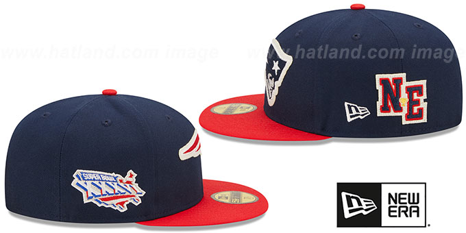 Casquette New Era 59Fifty NFL New England Patriots – Casquette Ajustable Visière Plate Pour Homme Et Femme