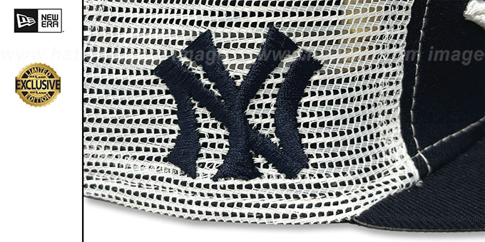 New York Yankees MURDERERS ROW MESH-BACK SNAPBACK Navy-White Hat