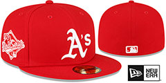 RED SPIDER × MLB × NEW ERA “ ATHLETICS ” 59FIFTY Fitted Oakland Athletics 50Th Anniversary Side Patch