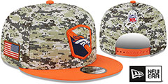 Denver Broncos 2023 SALUTE-TO-SERVICE SNAPBACK Camo-Orange Hat