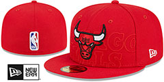 Chicago Bulls 2023 NBA DRAFT Red Fitted Hat by New Era