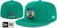 Boston Celtics LETTERMAN PIN CORDUROY Kelly Fitted Hat