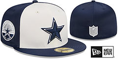 New Era Cappello 59Fifty Fitted – Dallas Cowboys Side Patch, Blu Scuro, Taglia 7 1/8 (56,8 Cm) - 2