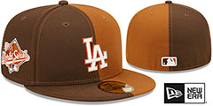 Los Angeles Dodgers 1988 SPLIT SIDE-PATCH Brown-Wheat Fitted Hat