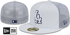 ■New Era■ MLB Basic LA Dodgers Unstructured Ball Cap White Los Angeles Dodgers BATTING PRACTICE TRUCKER White Fitted Hat