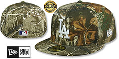 Los Angeles Dodgers MLB TEAM-BASIC Realtree Camo Fitted Hat