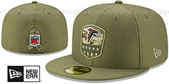 Atlanta Falcons 2019 SALUTE TO SERVICE Olive Fitted Hat