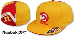 Atlanta Hawks DOMINIQUE WILKINS SWINGMAN Gold-Red Fitted Hat by R
