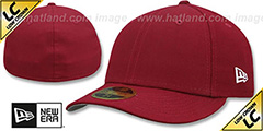 New Era LOW CROWN 59FIFTY BLANK Burgundy Fitted Hat