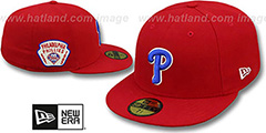 Shop New Era 59Fifty Phillies Logo History Patch Fitted Hat 60244541 red