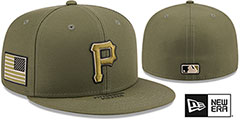 Pittsburgh Pirates 2026 ARMED FORCES STARS N STRIPES Hat