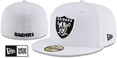 Las Vegas Raiders NFL TEAM-BASIC White Fitted Hat by New Era