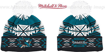 \'47 San Jose Sharks Beanie Women OS Teal NEW NHL Felicity Cuff Knit Pom Hat Women main image 2