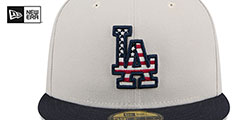 Los Angeles Dodgers 2024 JULY 4TH STARS N STRIPES Fitted Hat