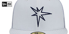 Tampa Bay Rays BATTING PRACTICE TRUCKER White Fitted Hat