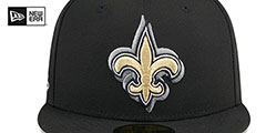 【US限定】New Era 59FIFTY New Orleans Saints Draft2024 Black New Orleans Saints 2024 NFL DRAFT Black Fitted Hat