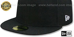 New Era 59FIFTY-BLANK Melton Black Fitted Hat