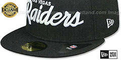 Las Vegas Raiders NFL TEAM-SCRIPT Heather Black Fitted Hat