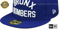New York Yankees BRONX BOMBERS Royal Fitted Hat by New Era