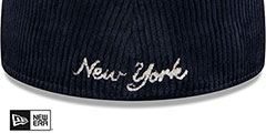 New York Yankees LETTERMAN PIN CORDUROY Navy Fitted Hat